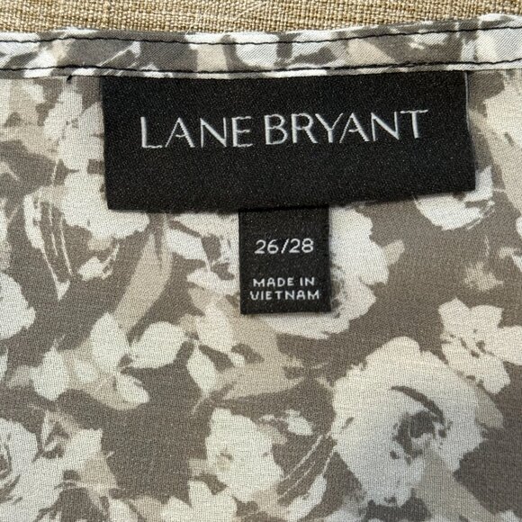 Size 26/28 Lane Bryant Floral Blouse - Grey, Pink, Black and White - Picture 3 of 6